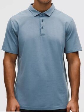 Lululemon Men’s Polo Short Sleeve in Steel Blue